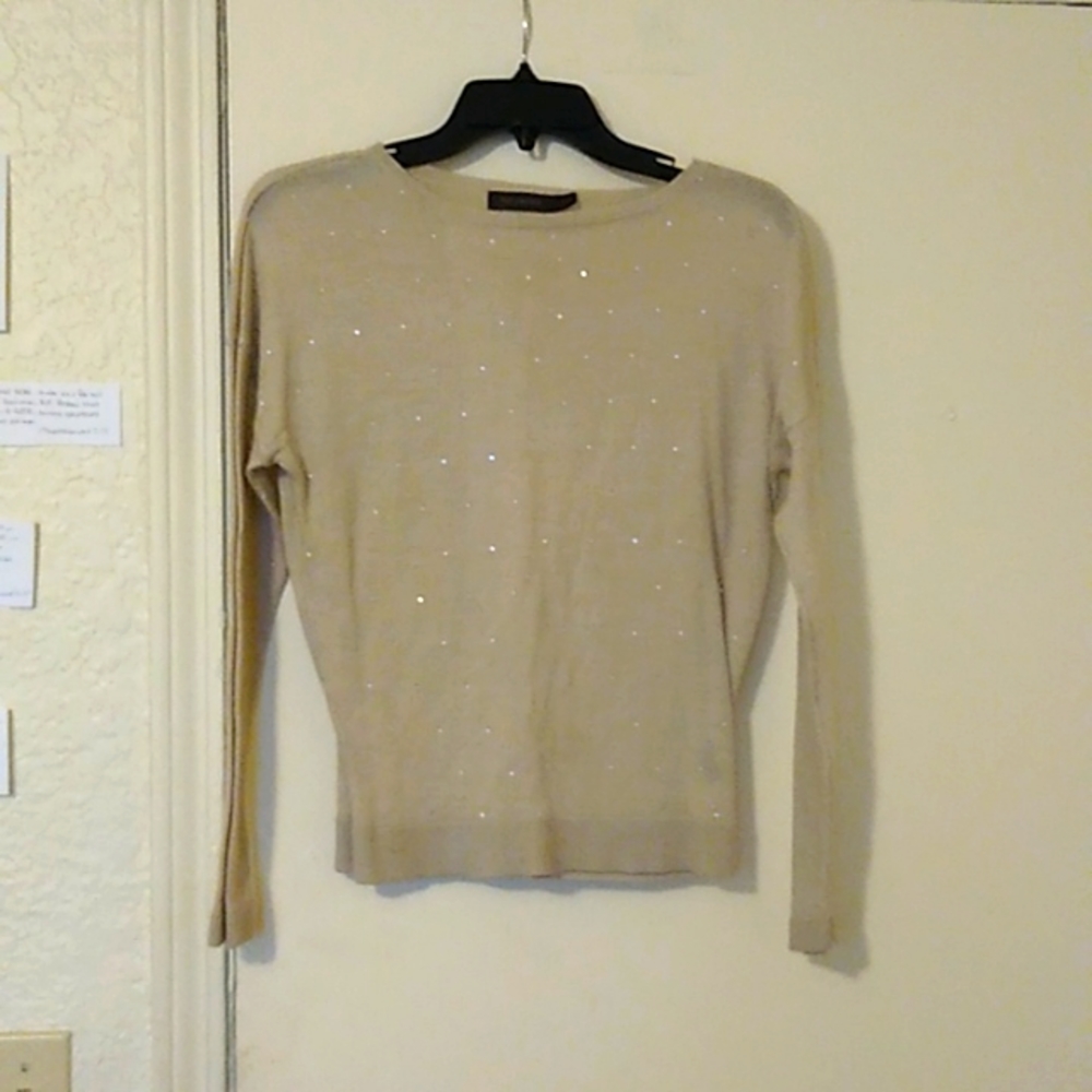 The Limited size S goldish sweater with silver sequins